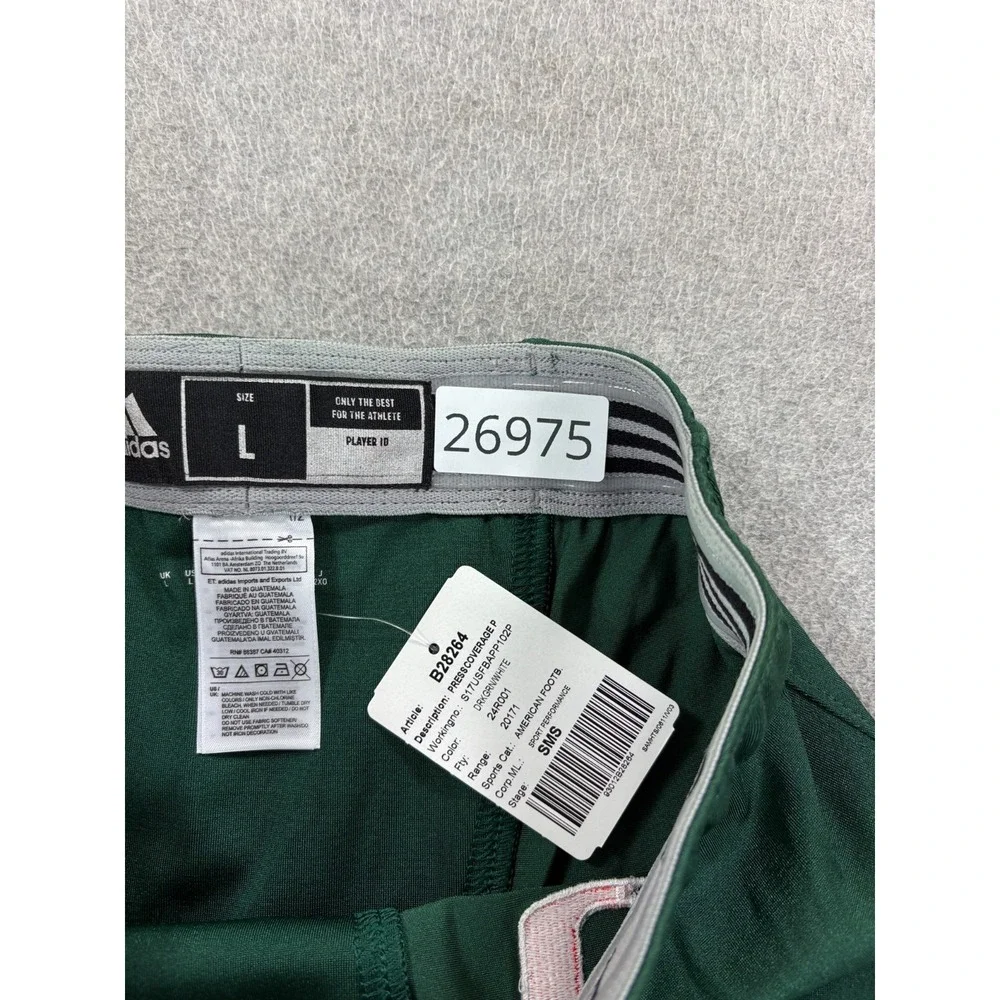 NWT Miami Hurricanes Adidas Stitched Gameday Football Pants (Men's Large)‎ Green